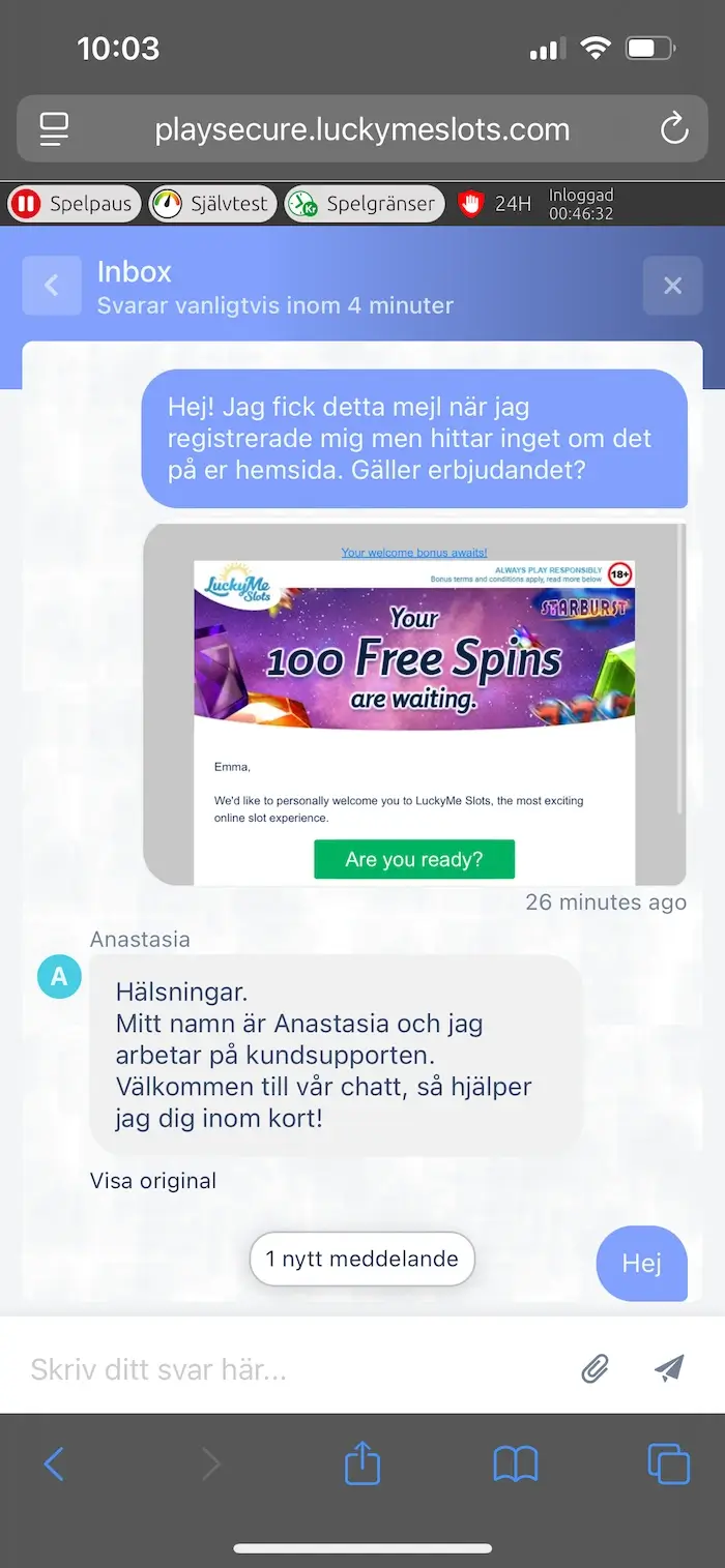 LuckyMeSlots support