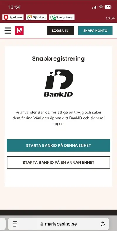iphone casino bankid