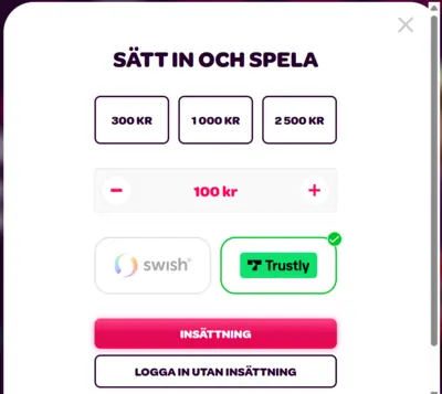 Cherry casino insattning