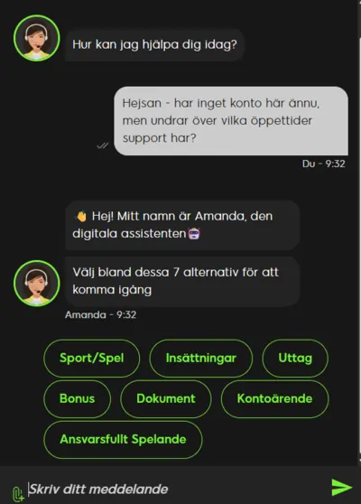 888 casino chat bot test