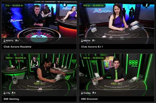 Live casino 888.se