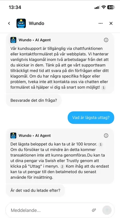 chatbot ai wunderino casino