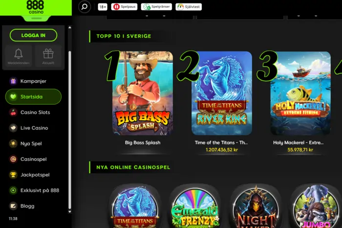 Casino 888 spellobby
