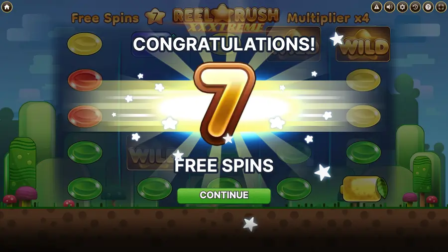 Reel rush xxxtreme freespins