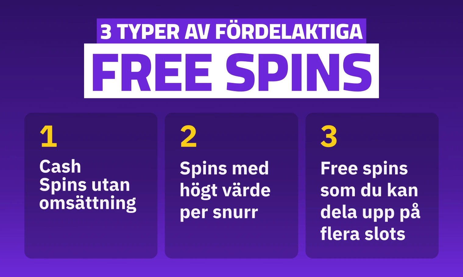 valj fordelaktiga free spins