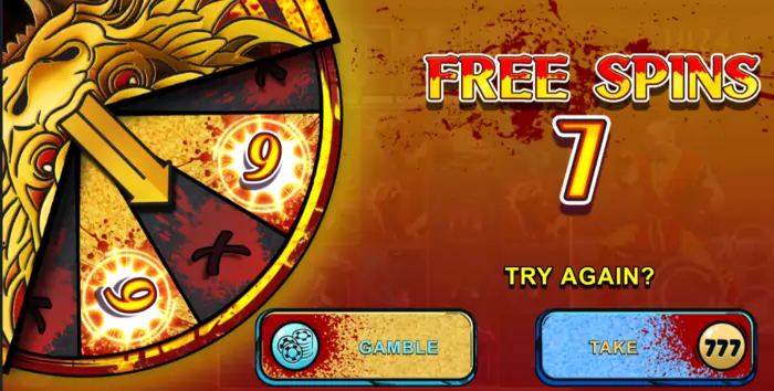 Reel Warriors Gamble wheel
