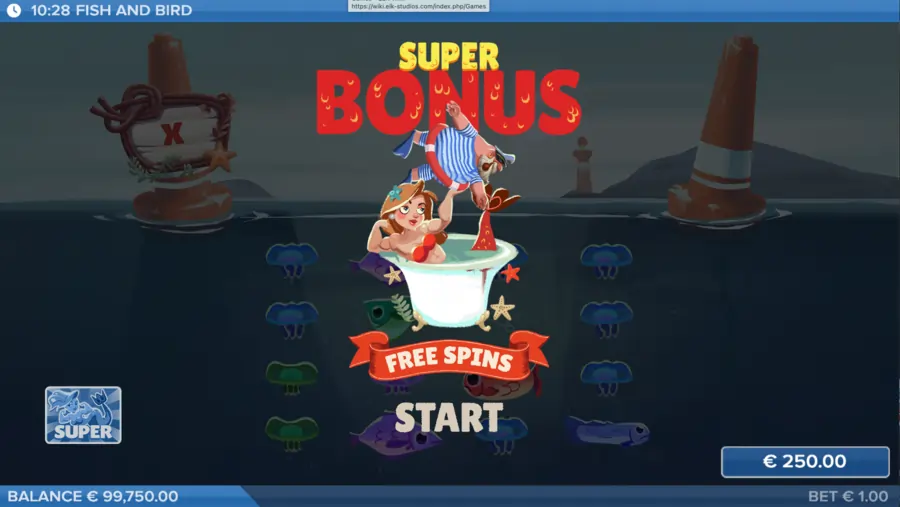 Fish and bird free spins
