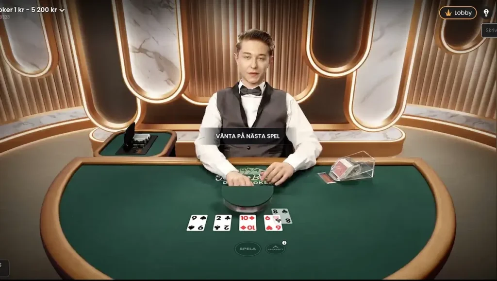 Spela Jacks or Better Draw Poker på live casino