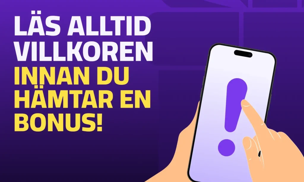 Det är viktigt att läsa villkoren för varje casino bonus