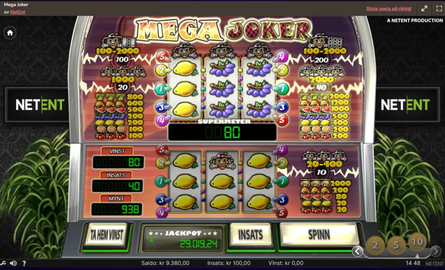 Mega Joker jackpottslot