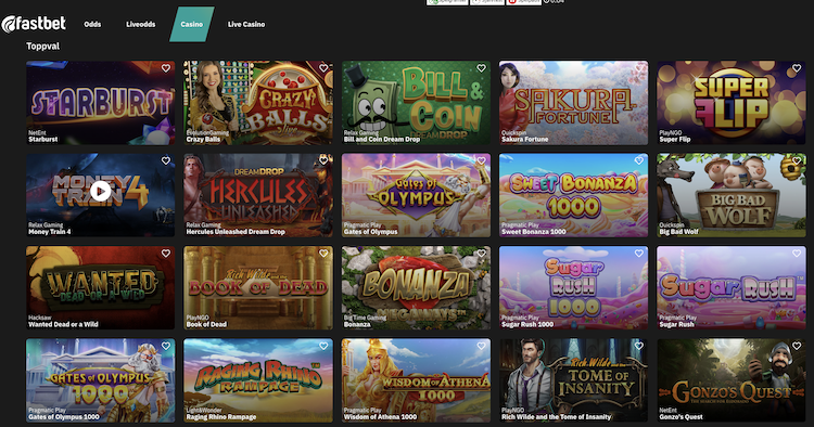 Test av RTP hos Fastbet Casino