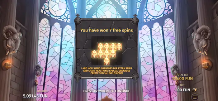 Freespins Holy hand grenade 2