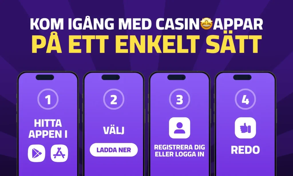 Ladda ner casinoappar steg för steg