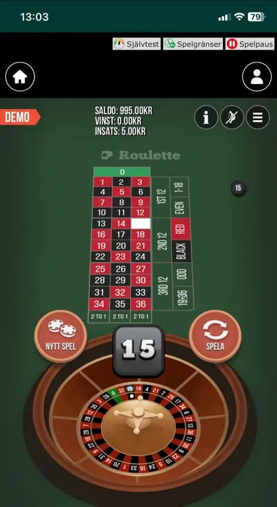 spela roulette pa mobilen