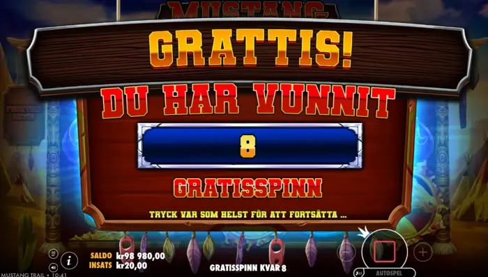 Mustang Trail free spins