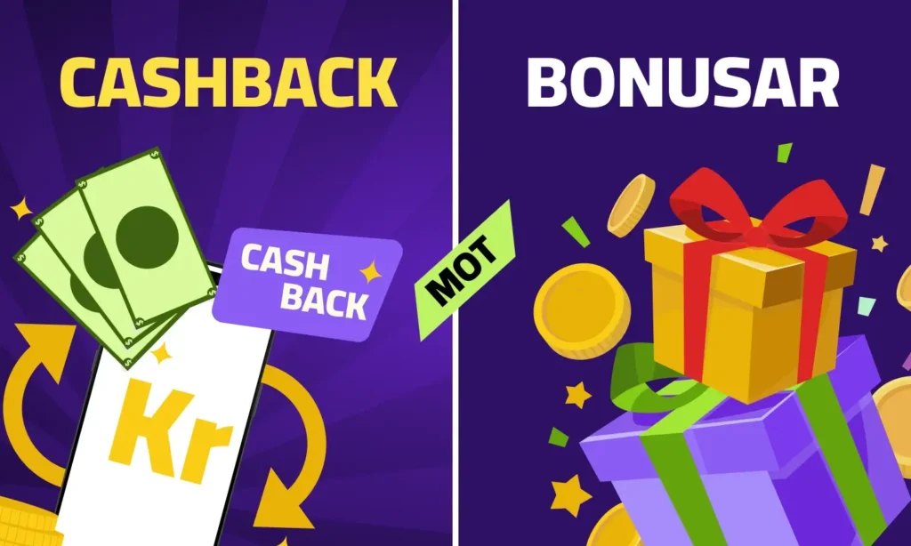 Casino cashback bonus vs andra casinobonusar