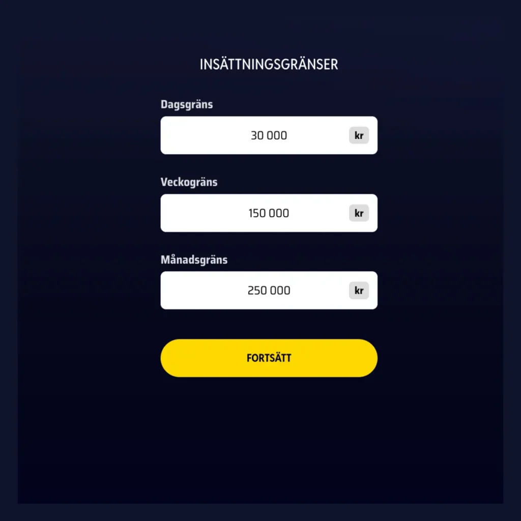 OneRush registrering steg 4