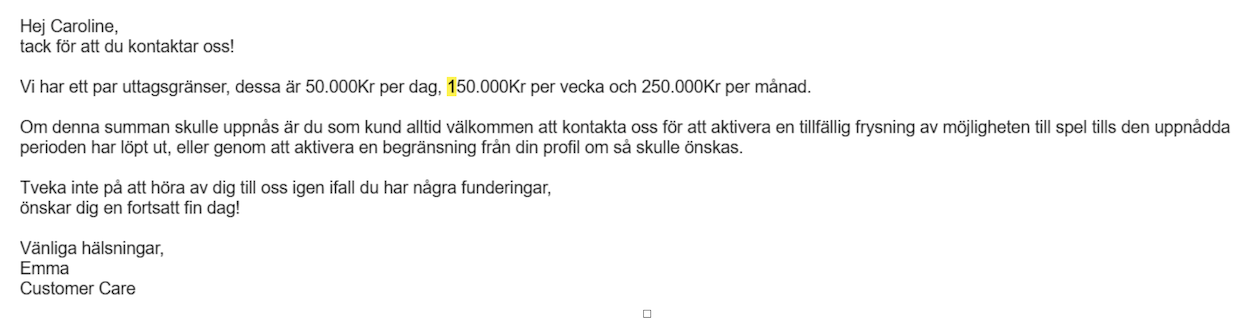 Onerush support mejl