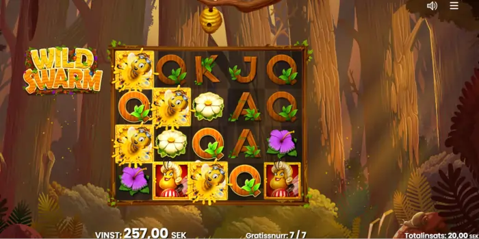 wild swarm slot spins vinst