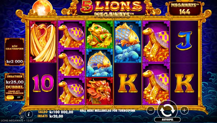 5 Lions megaways recension