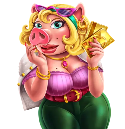 Piggy riches begins gris