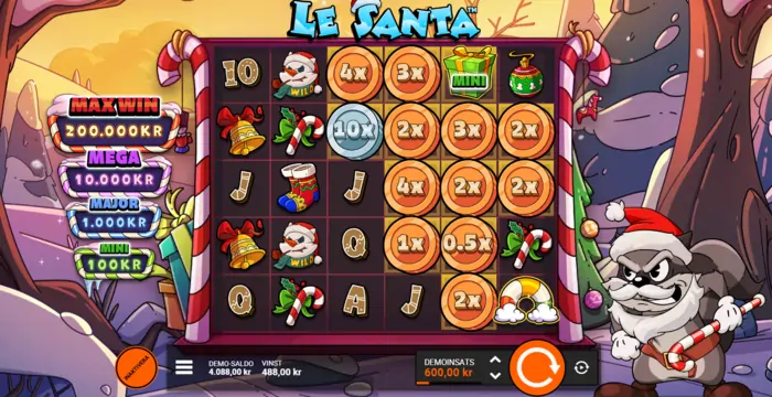 Le santa mini jackpott vinst