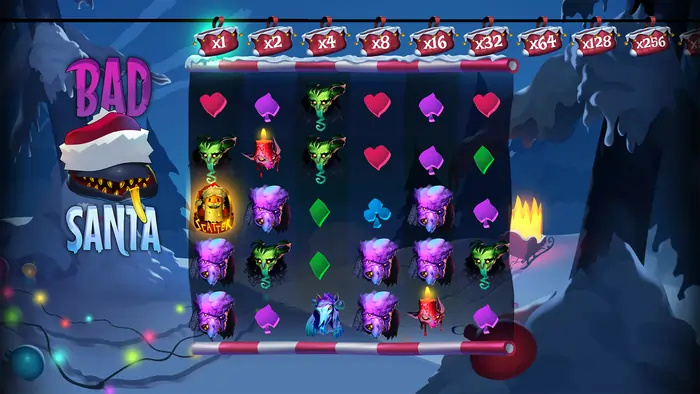 Bad santa slot spelplan