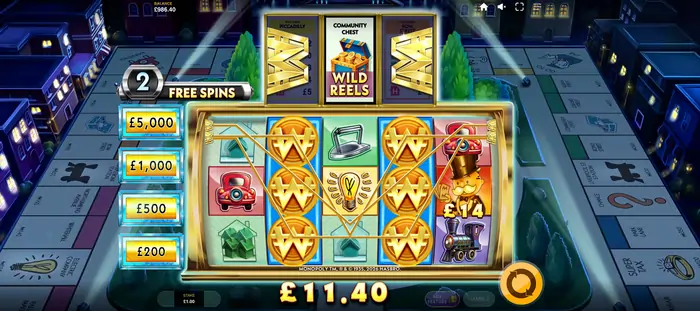 Monopoly Cash is King spins