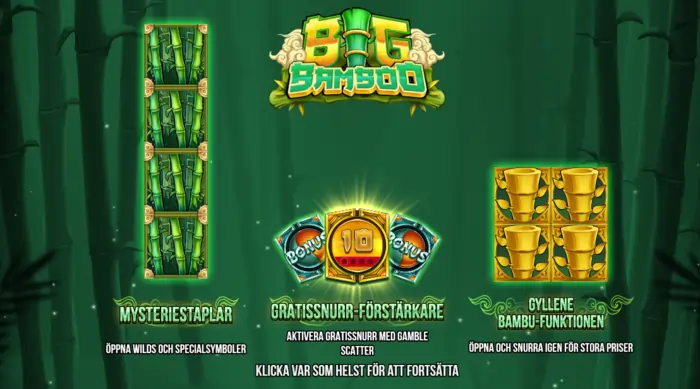 Big Bamboo spelfunktioner