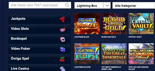 Kungaslottet lightning box slots