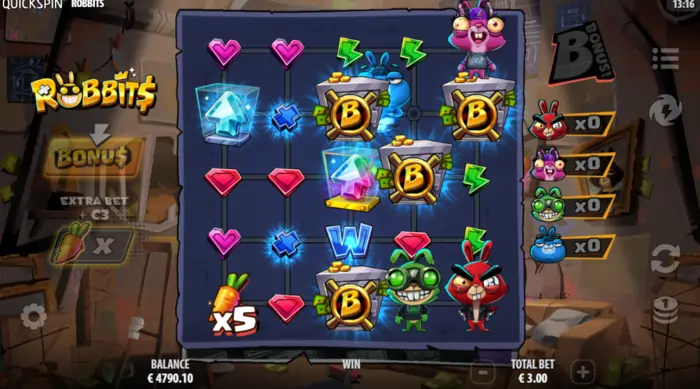 Robbits bonussymbol free spins