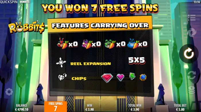 Robbits free spins