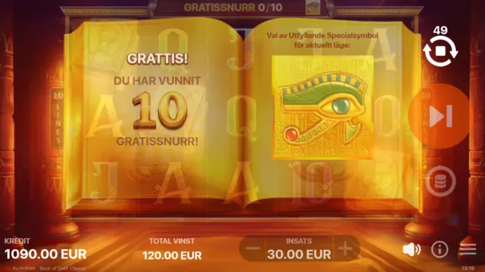 Book of gold classic free spins