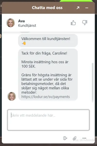 Lodur casino chattest