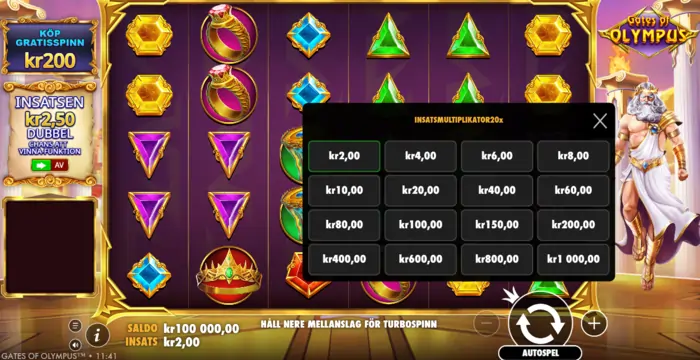 insats vinsttabell i slots