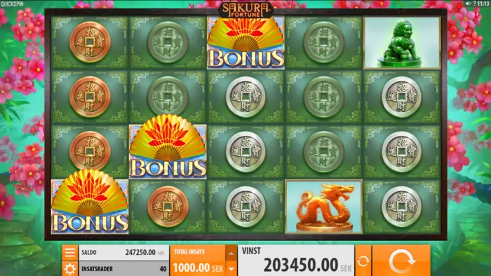 3 bonussymboler sakura fortune