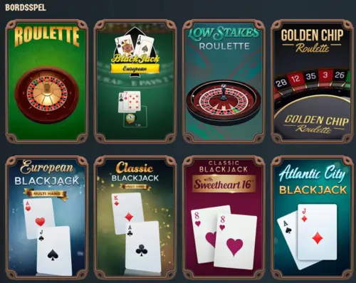 Lodur casino - bordsspel