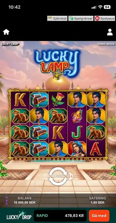 Pariplay lucky lamp mobilslot