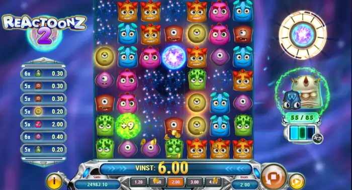 Reactoonz 2 fluktometer wilds