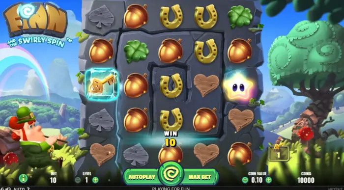 Finn and the swirly spin slot