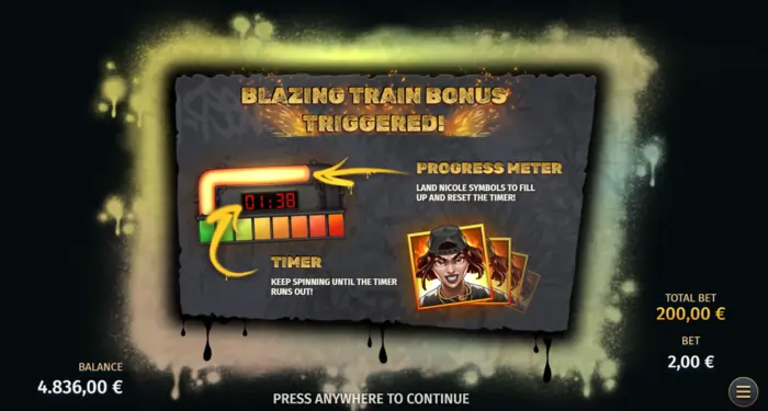 Blazing train 12 burning baseballs