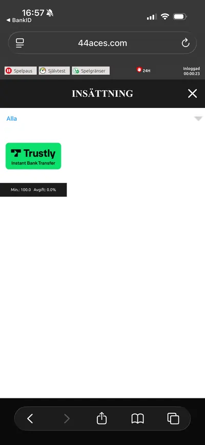 44Aces min insattning