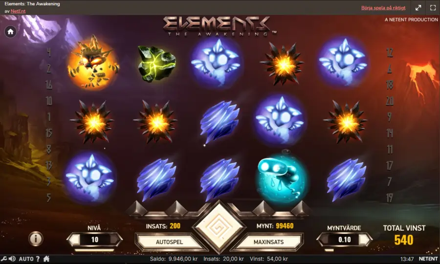 Elements the awakening slot