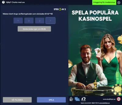 Playcasino Sverige registrering