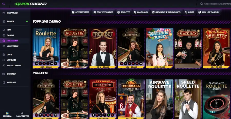 Quick live casino