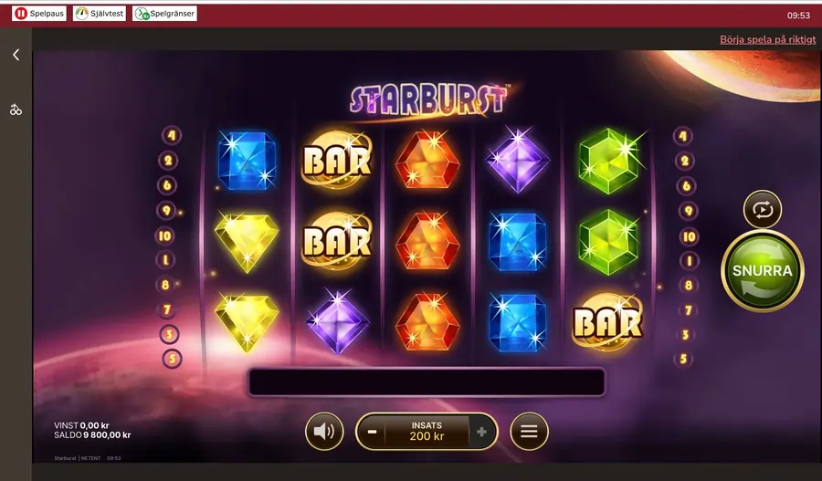 Spela starburst pa ipad