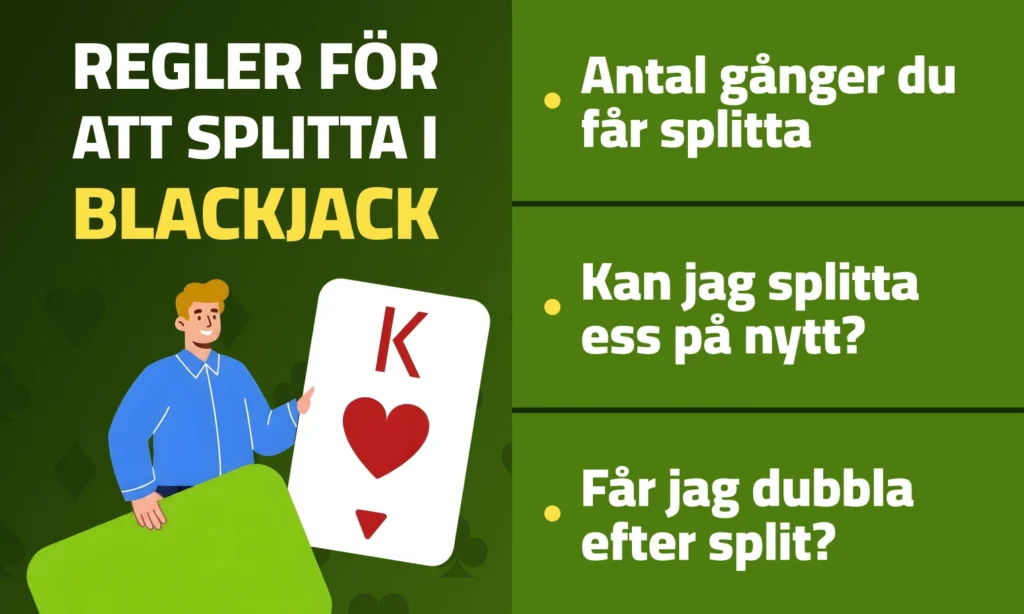 Splitta i blackjack regler
