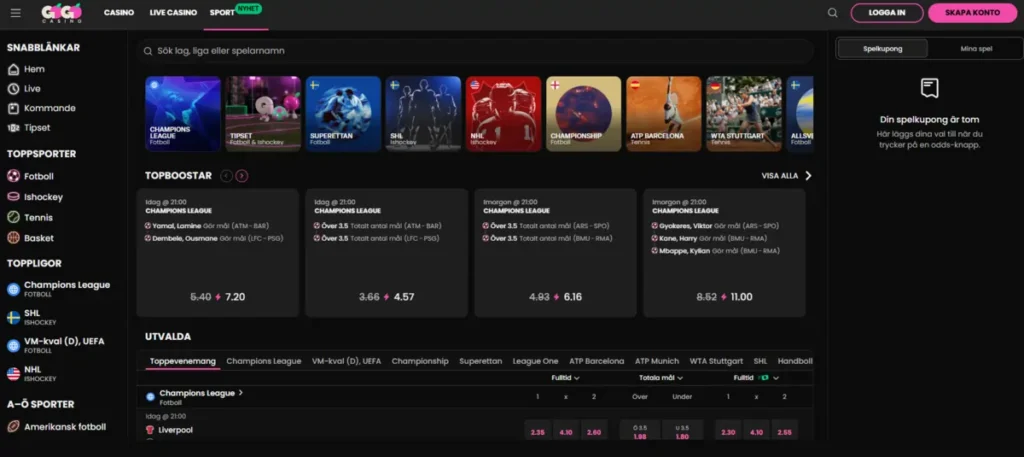 Gogocasino sport