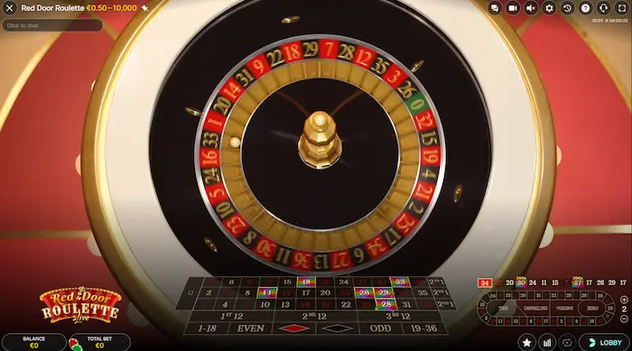 Bonusnummer Red door roulette live