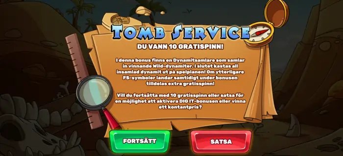 Le digger tomb service spins